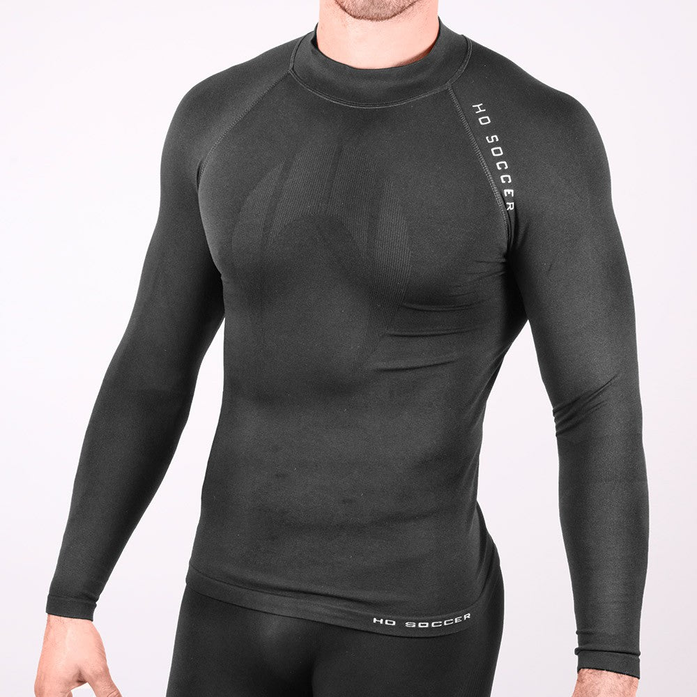 UNDERWEAR SHIRT PERFORMANCE LONG SLEEVE SCHWARZ